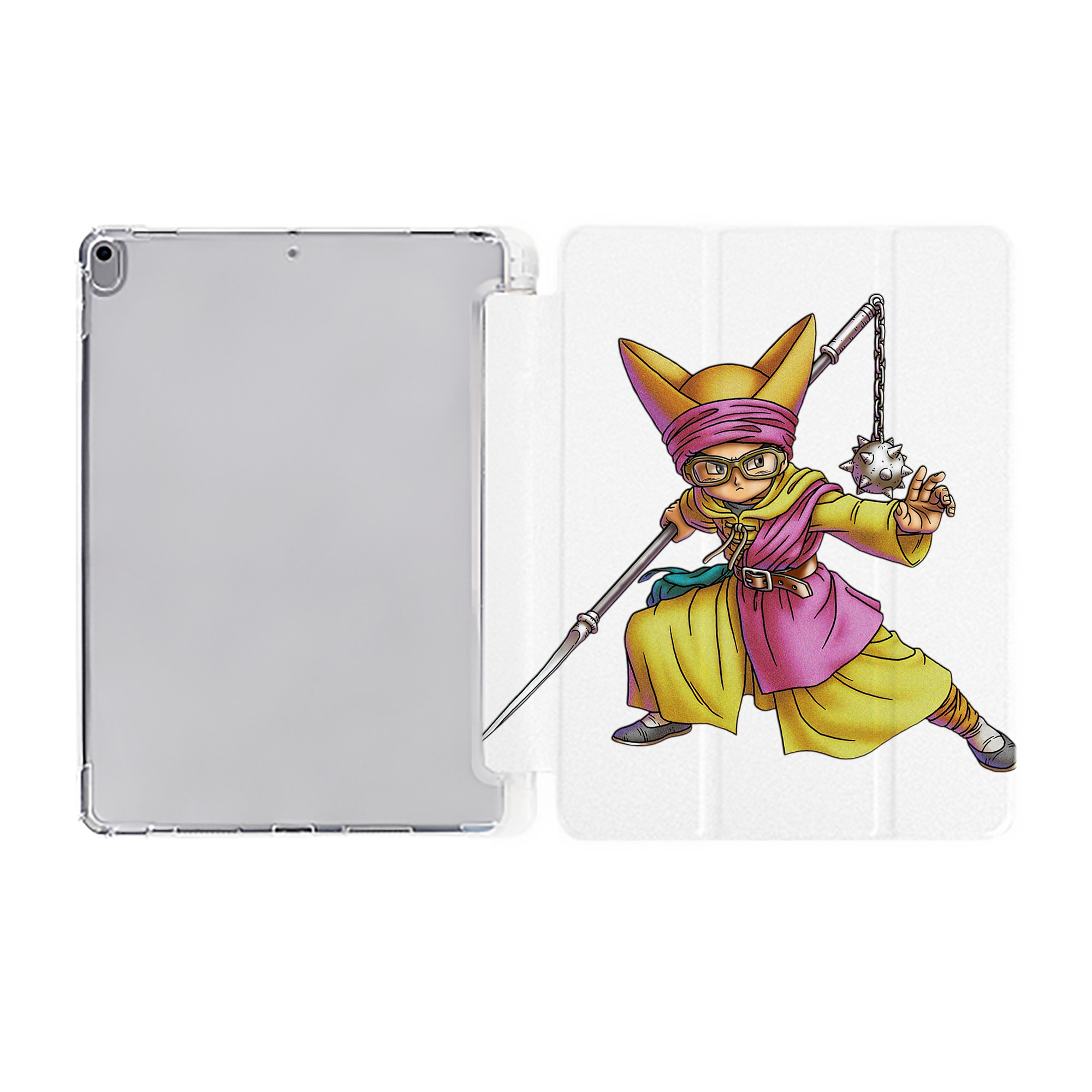 （画像用） ドラゴンクエスト Doragon Kuesuto Dragon Quest IPad ケース ペン収納付き 三つ折りスタンド PUレザー×シリコン 対応機種9.5/10.5/10.9インチ